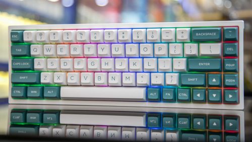 ban phim co flesport fl680 sam aqua green brown sw gateron cap 05