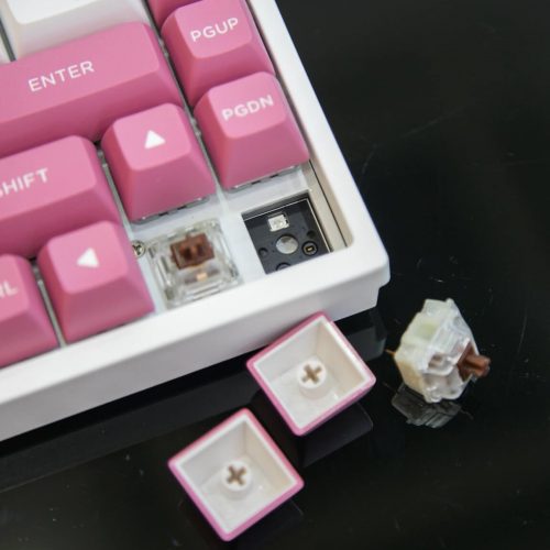 ban phim co flesport fl680 sam peach silver sw gateron cap 05